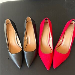a new day Pointed Toe Pumps in Black and Red